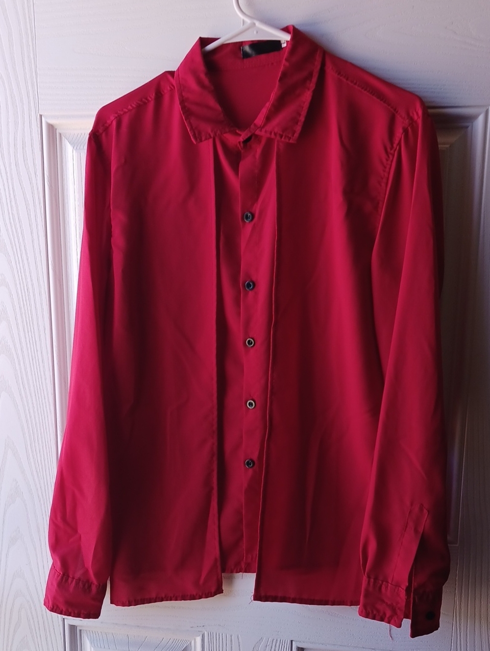 Men's Red Dress Shirt - Classic Button-Down